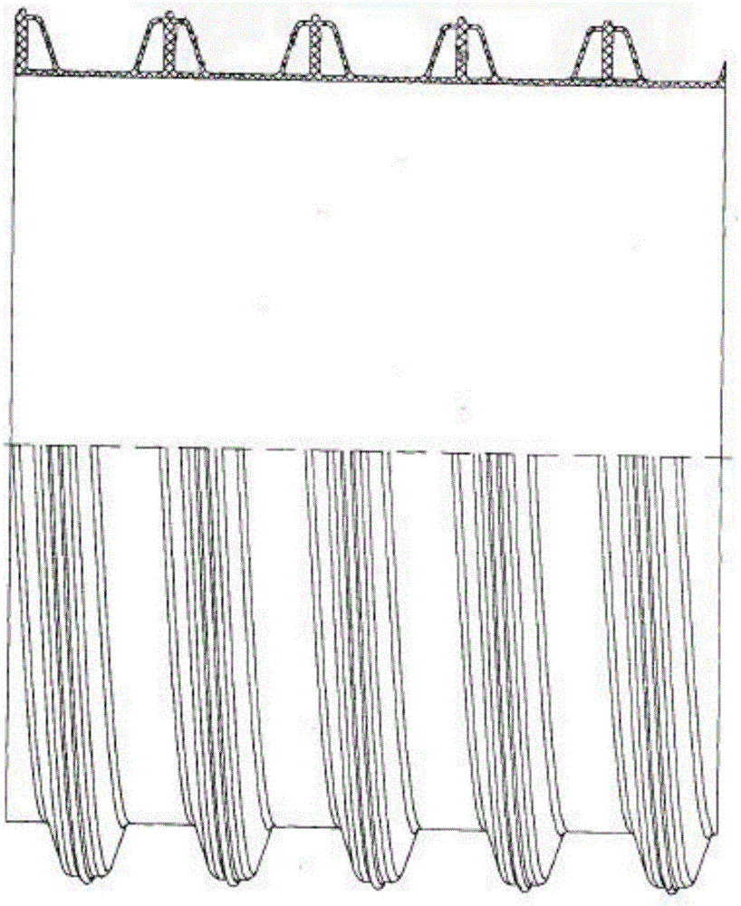 Inner fin and outer rib reinforced corrugated pipe