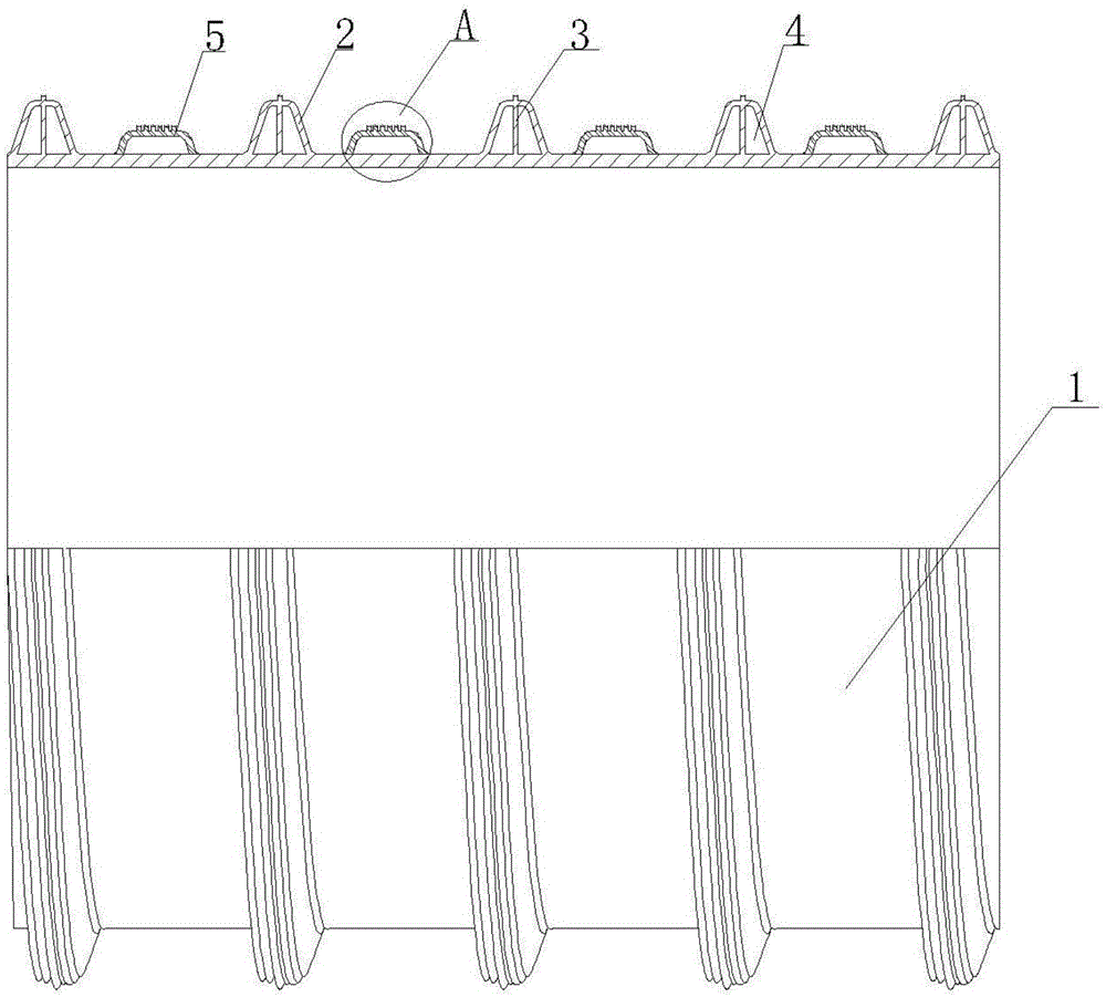 Inner fin and outer rib reinforced corrugated pipe