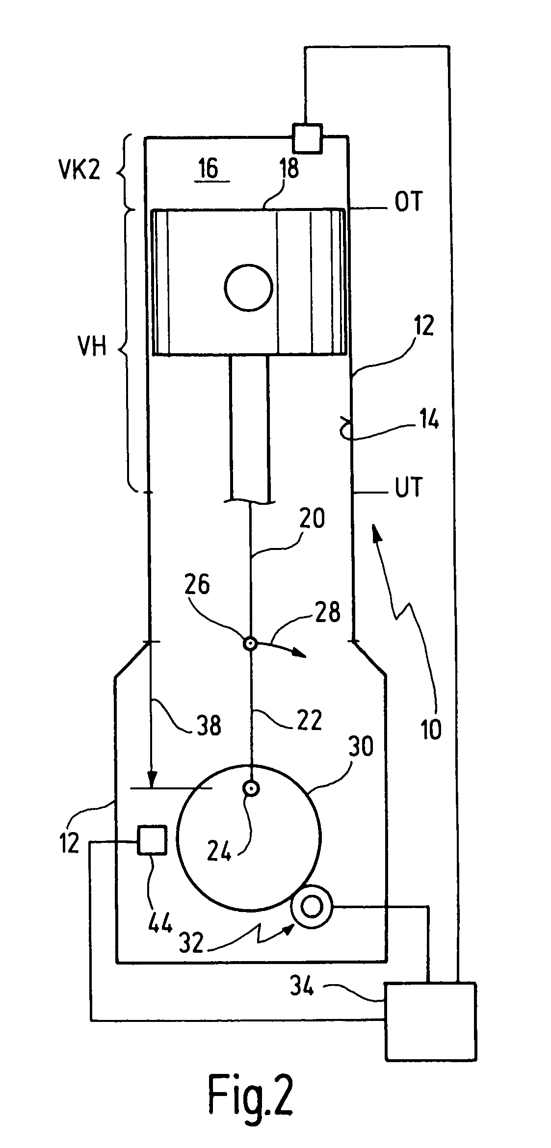 Method and device for adjusting variable compression in a combustion engine