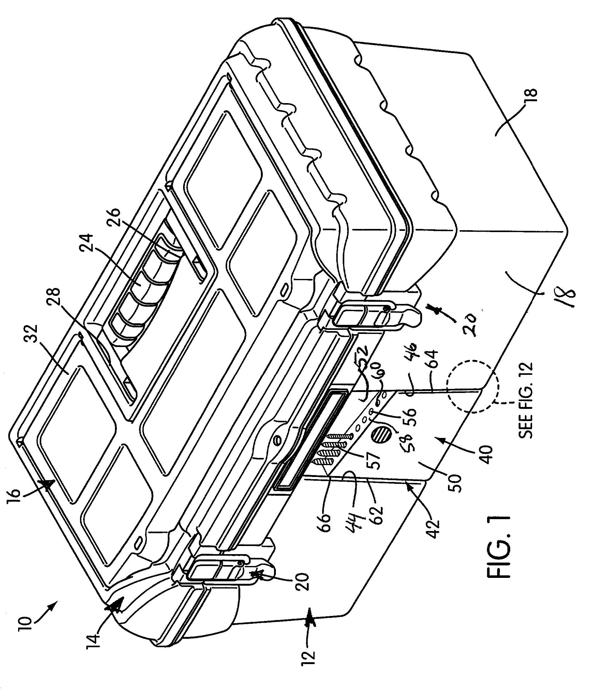 Toolbox with external compartment