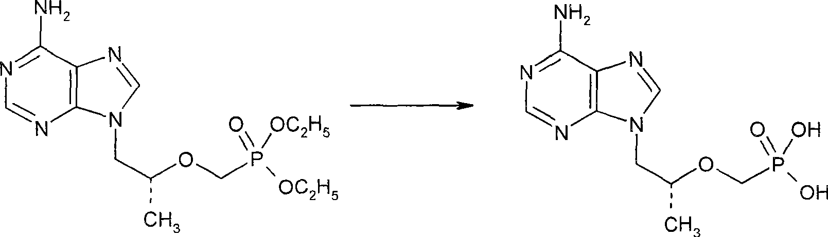 Method for preparing phosphonyl methoxyl nucleotide analogue