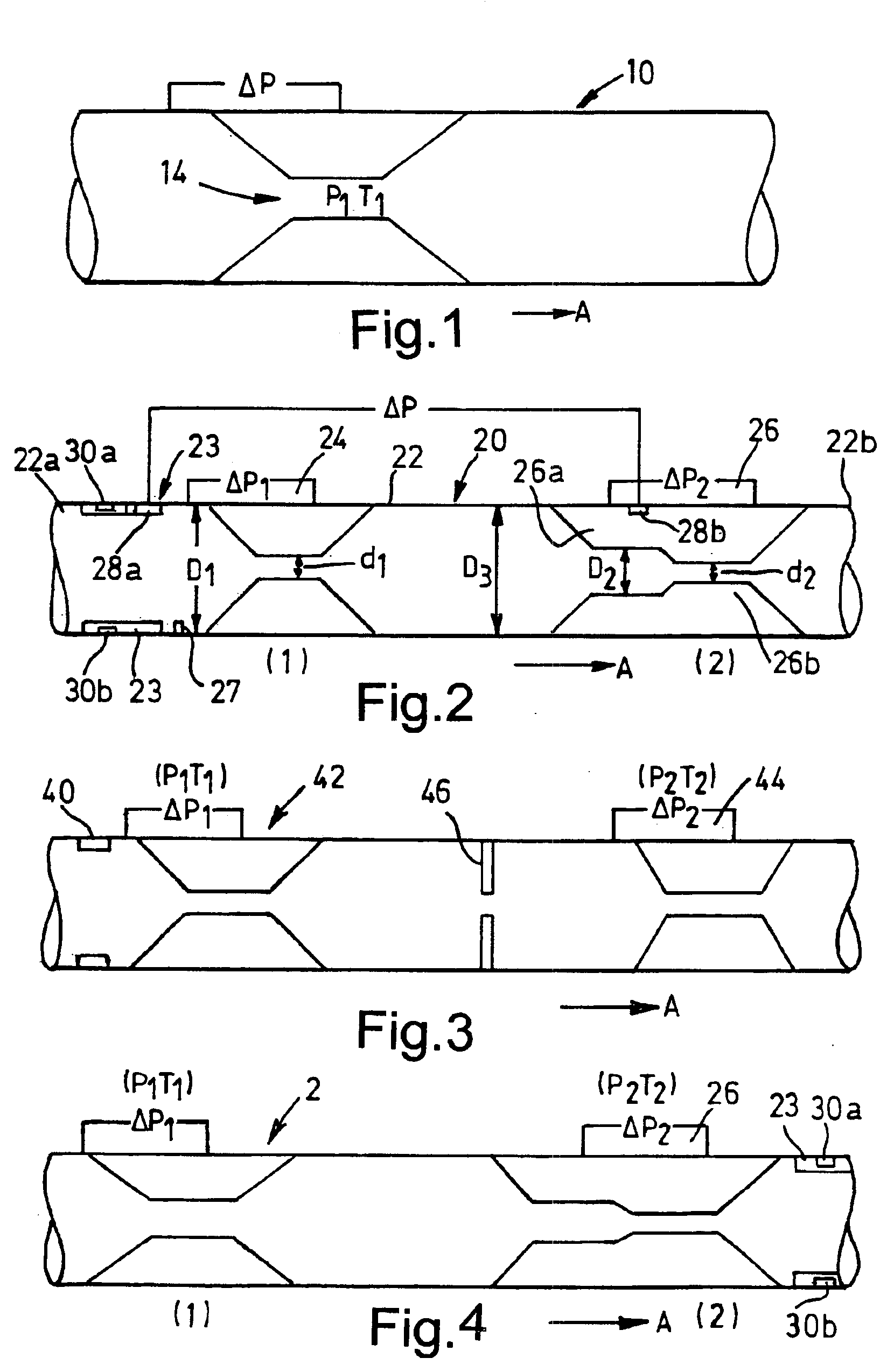 Multiphase flow meter using multiple pressure differentials