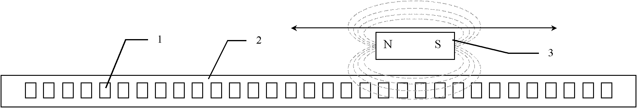 Magnet displacement sensor