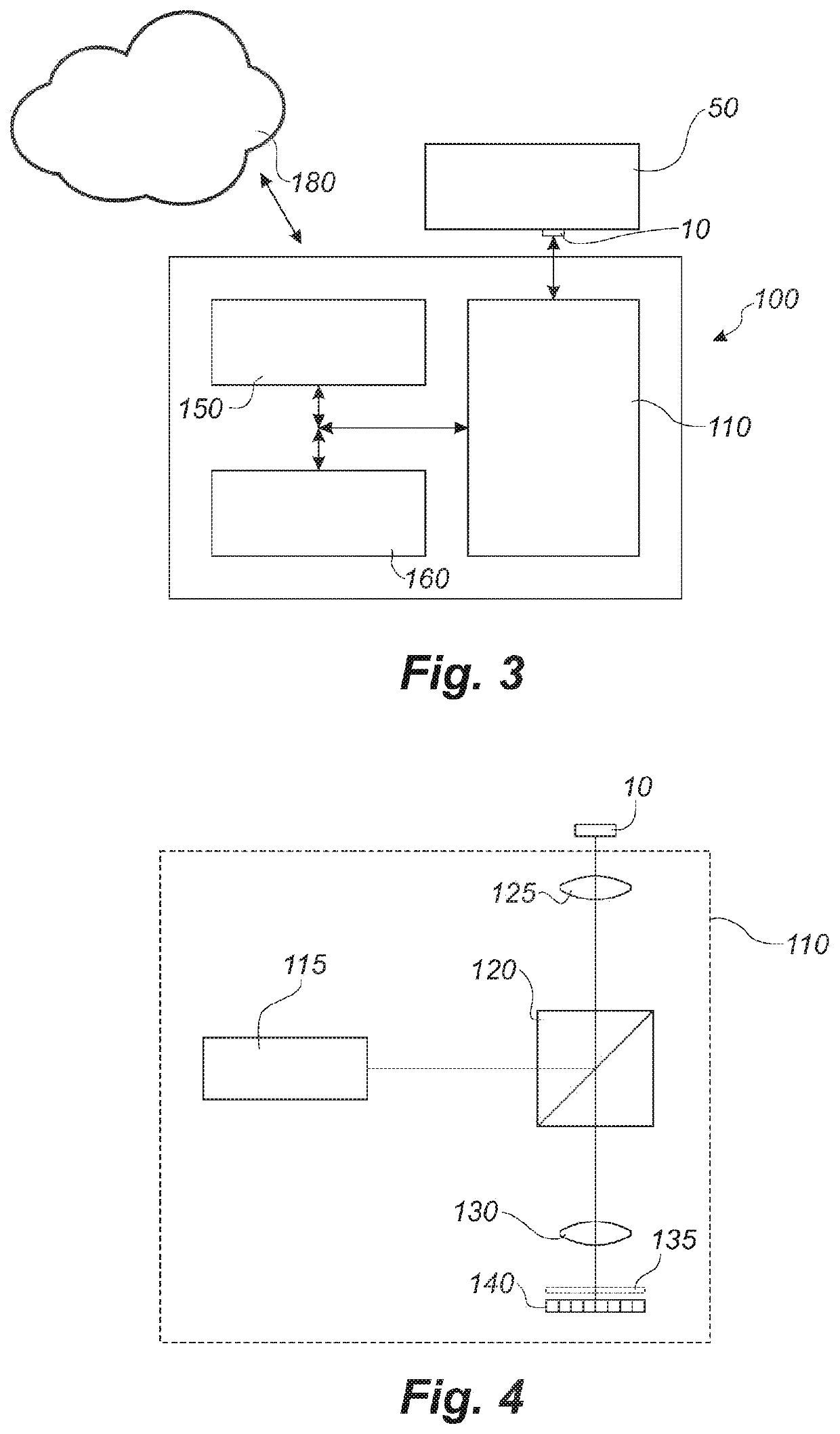 An optically detectable marker including luminescent dopants and system and method for reading such markers