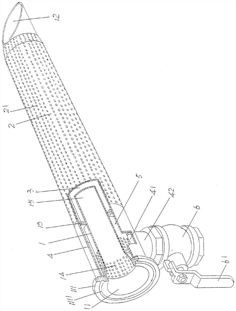 The structure of the filling tube for the filling machine