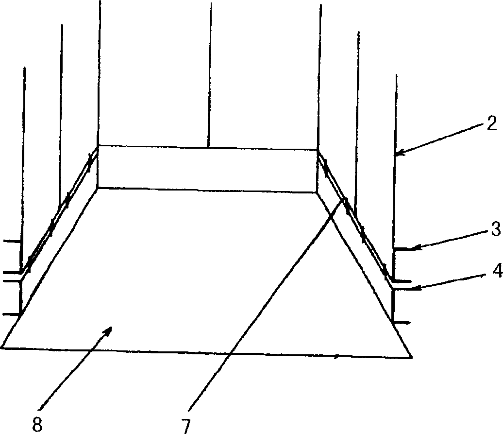 Lower ventilating structure of elevator car