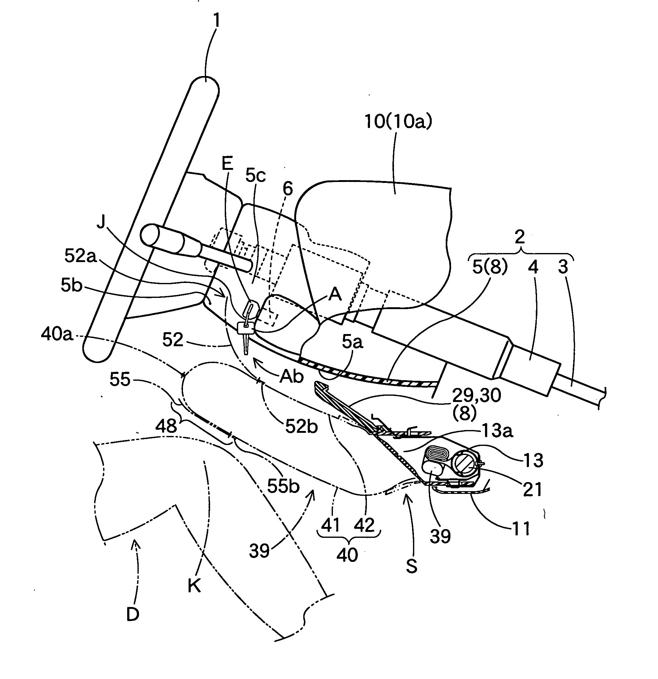 Knee-protecting airbag device