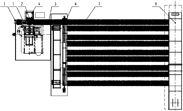 Simple box-free automatic molding sand molding production line and method