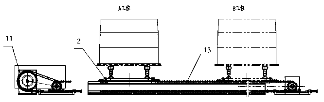 Simple box-free automatic molding sand molding production line and method