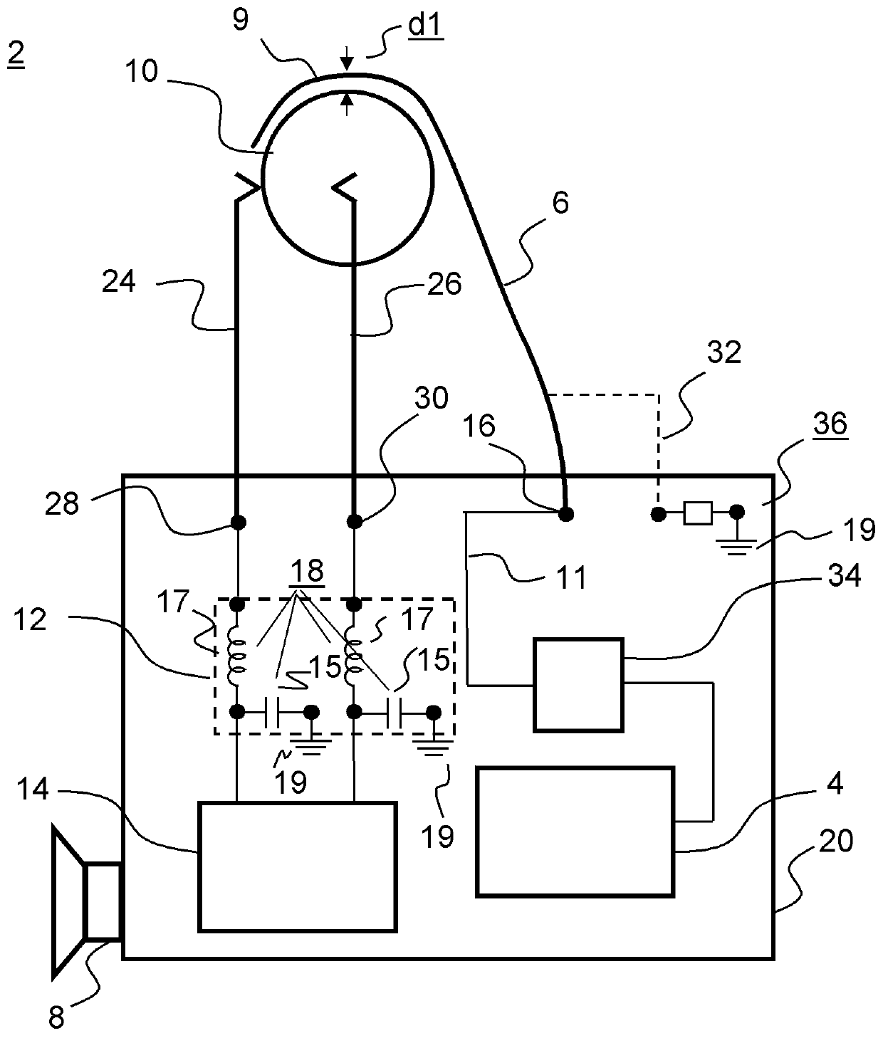 Hearing instrument comprising battery antenna