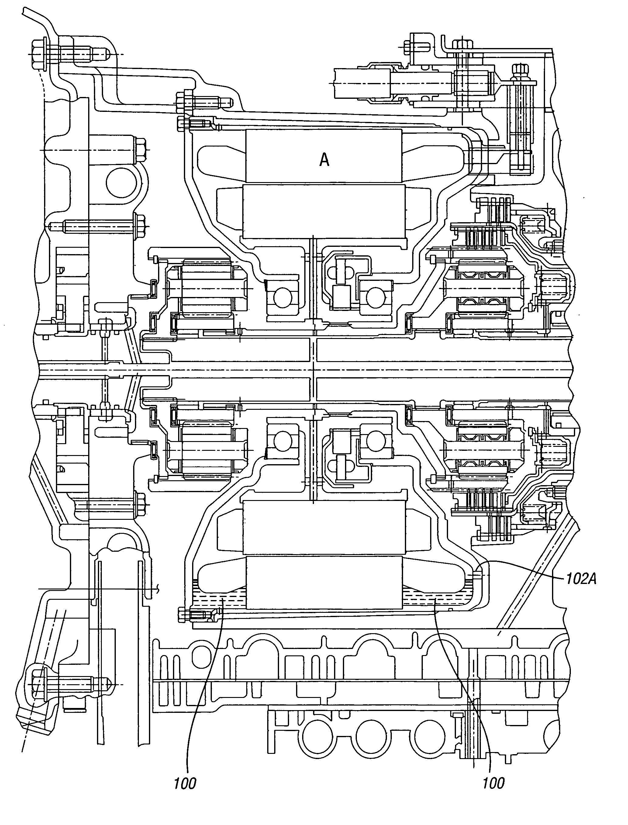 Method and apparatus for cooling a hybrid transmission electric motor