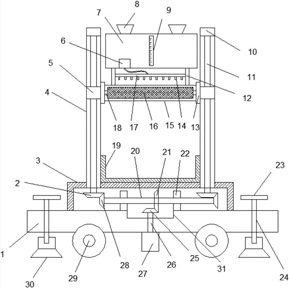 Plastering-free wall brushing machine for building wall face