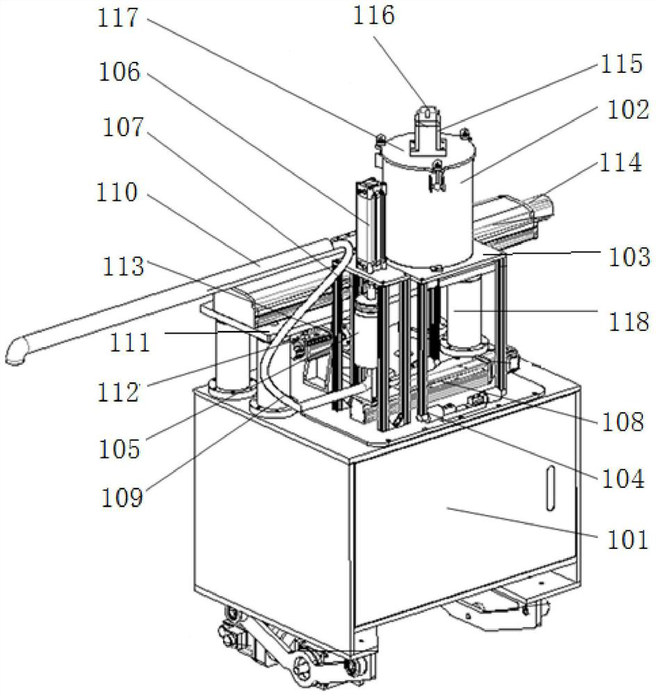 An automatic metering glue injection device