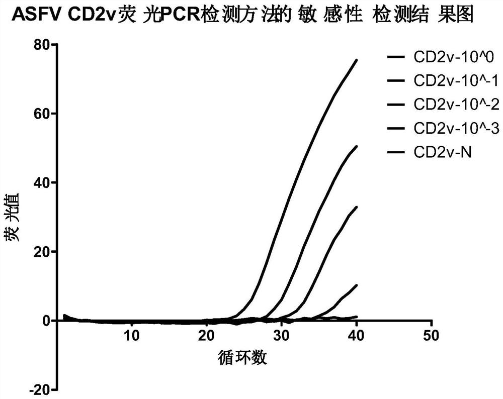 Fluorescent PCR detection kit for differentiating African swine fever infection and immunity