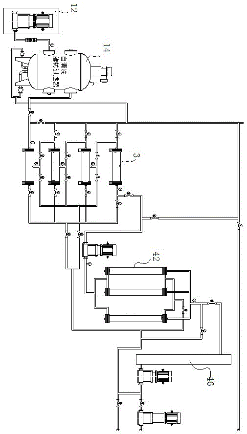 A skid-mounted equipment for direct drinking water treatment