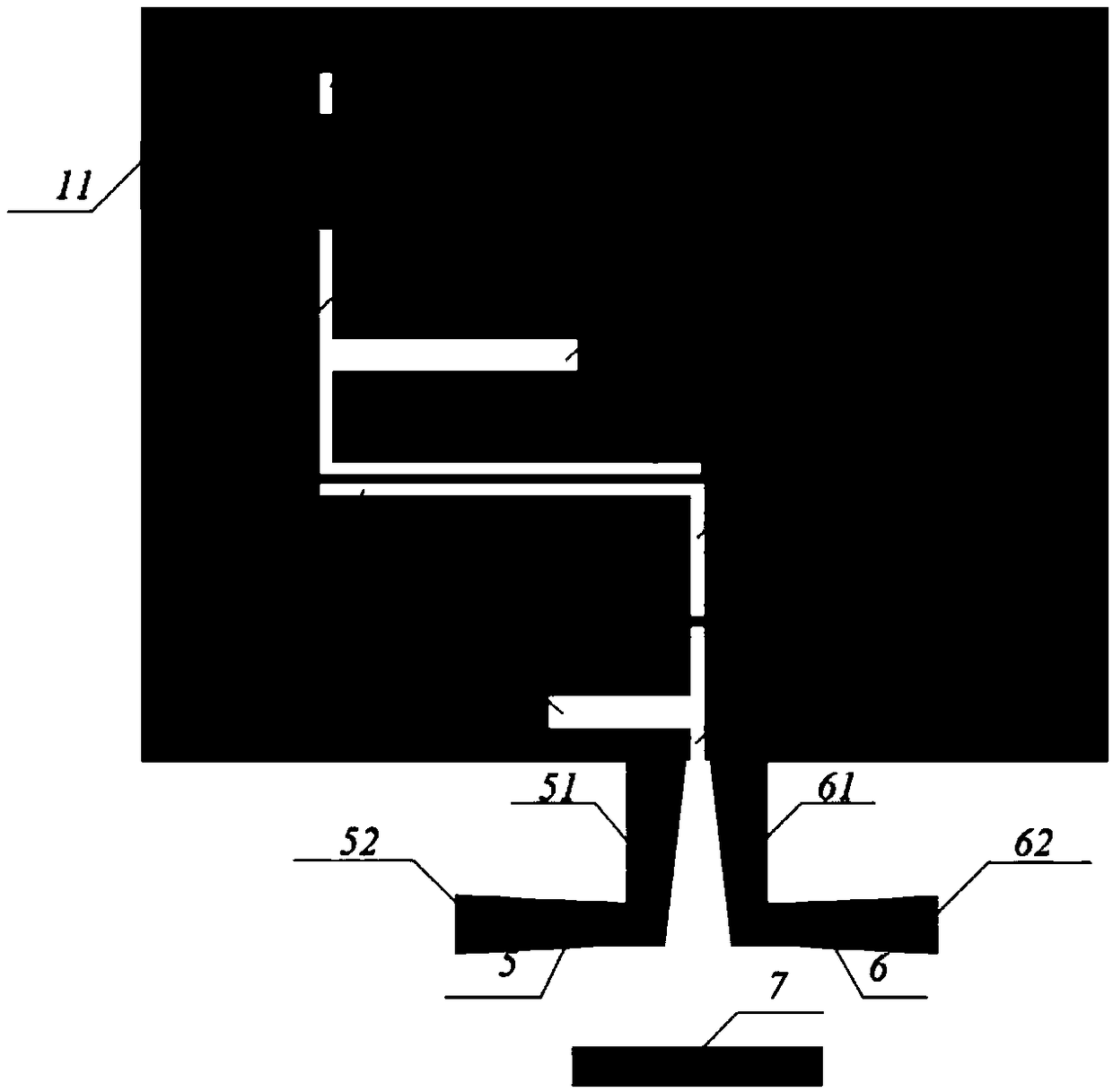 Broadband filter antenna based on microstrip-slot line form