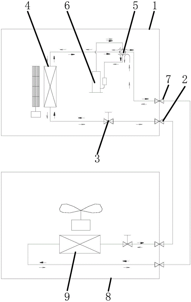 Split floor type air conditioner and control method and control device thereof