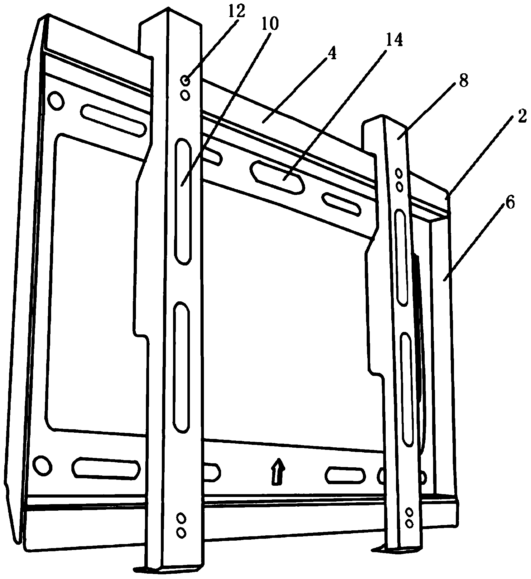 Wall-mounting television bracket with adjustable mounting height