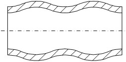 Manufacturing method of corrugated heat exchange tube