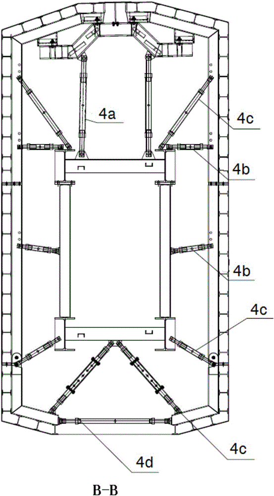 Box girder internal template system for large-span ultra-high warping body