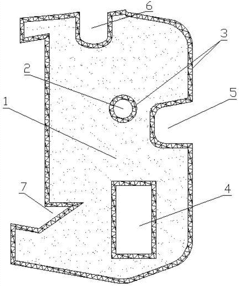 Novel passage inner panel sound absorption cotton