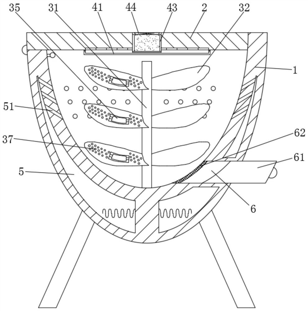 Rapid drying device for torreya grandis fruits and drying method thereof