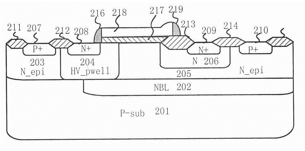 Bidirectional tri-path turn-on high-voltage ESD protective device