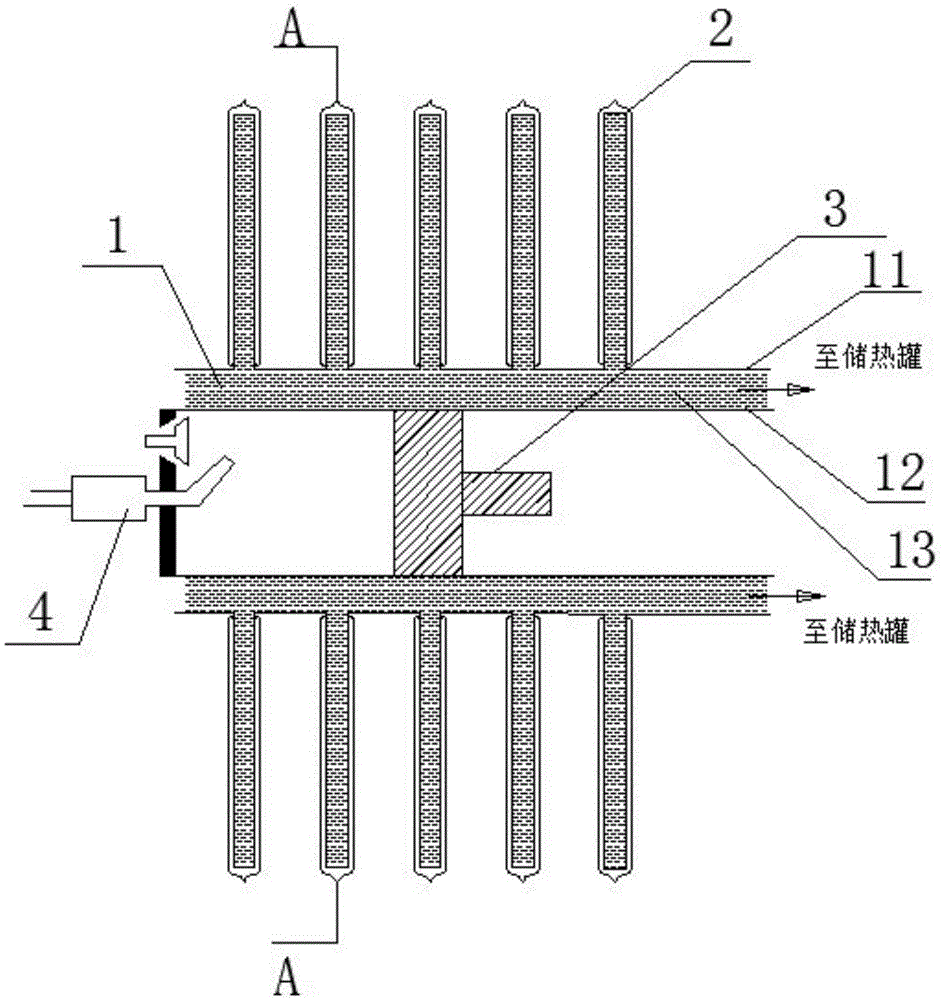 Fluid heat-conducting medium type solar cylinder