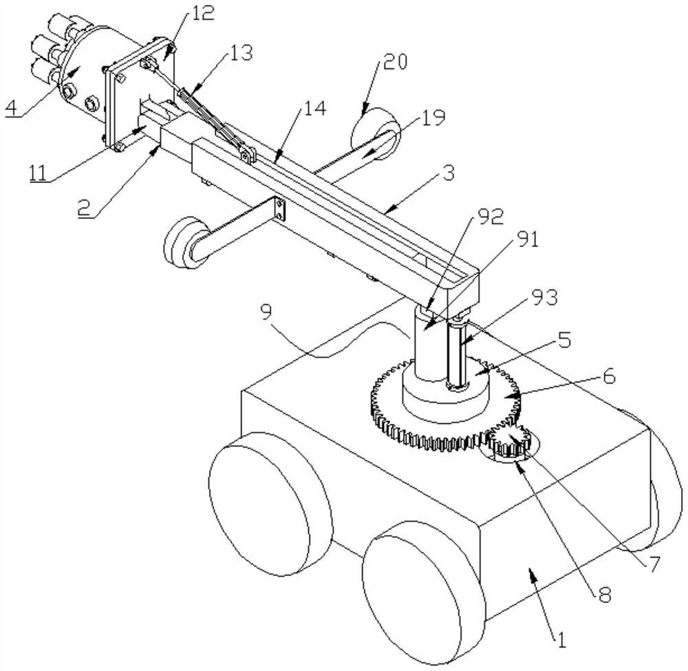 Operation method of movable end chiseling machine