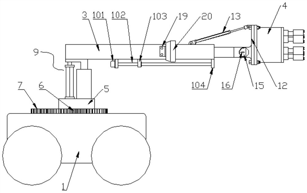 Operation method of movable end chiseling machine
