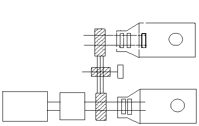 Transmission device for high-pressure production line caterpillar-tractor