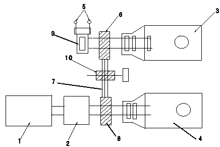 Transmission device for high-pressure production line caterpillar-tractor