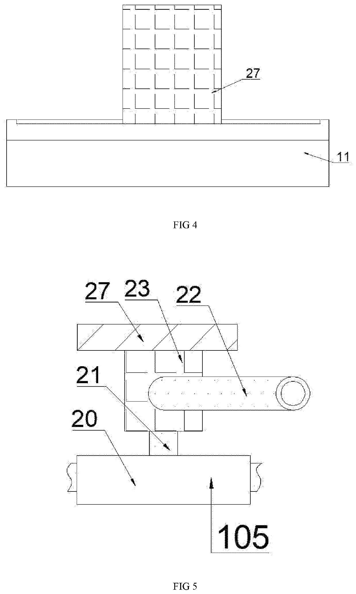 Equipment for sticking plastic parts of long rods