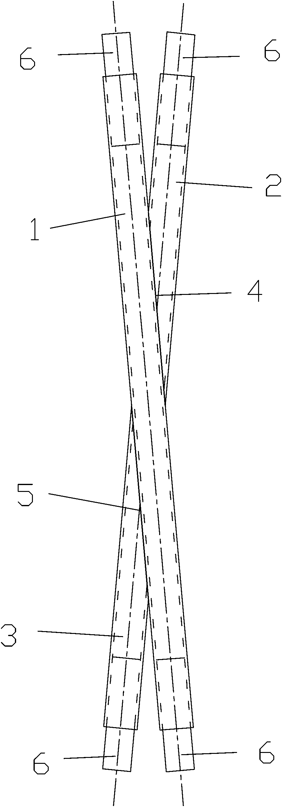 A device and method for integrally assembling iron towers of overhead transmission lines