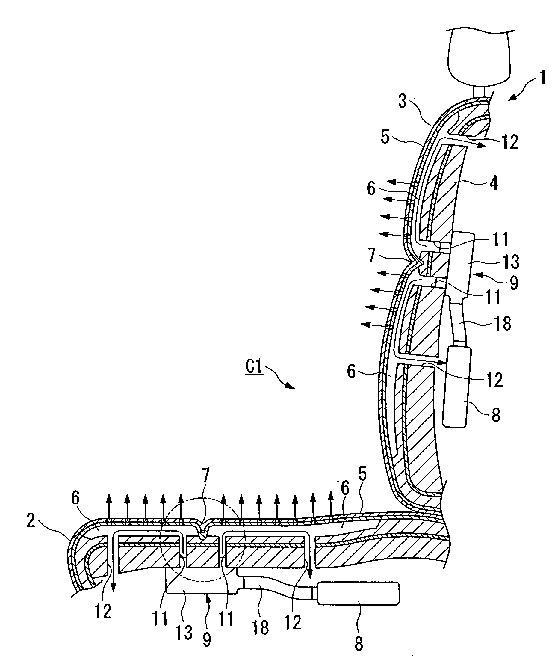 Vehicle seat air-conditioner and vehicle temperature controller