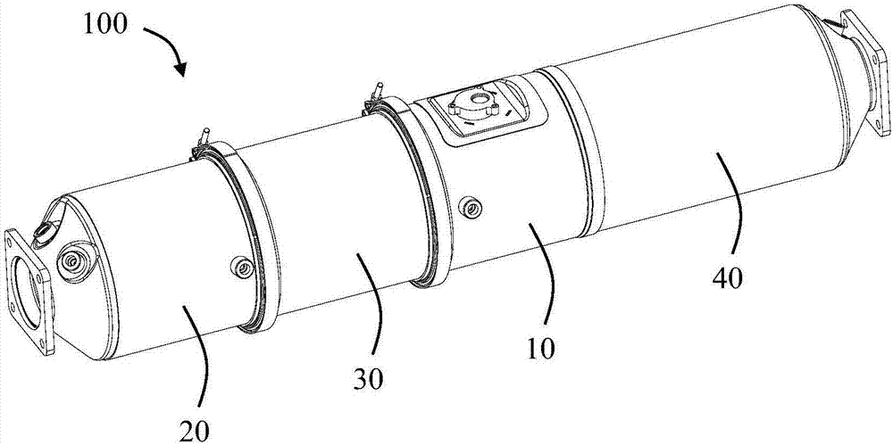 Engine exhausted gas post-treatment mixing device and post-treatment device and application thereof