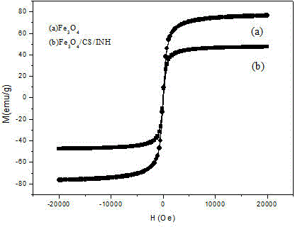 Magnetic-targeted isoniazid composite drug carrying microspheres and preparation method thereof