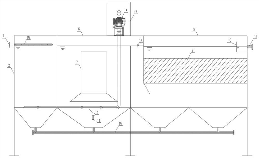 Efficient sedimentation tank used under mine