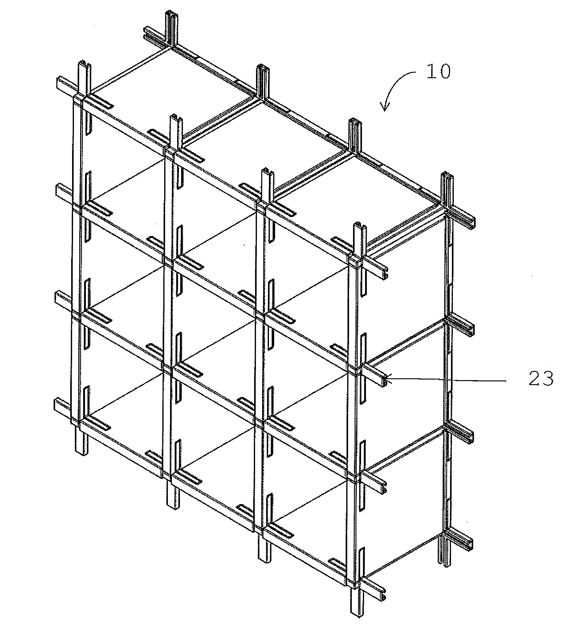 Modular system for niches or crypts for depositing ashes and/or dry remains