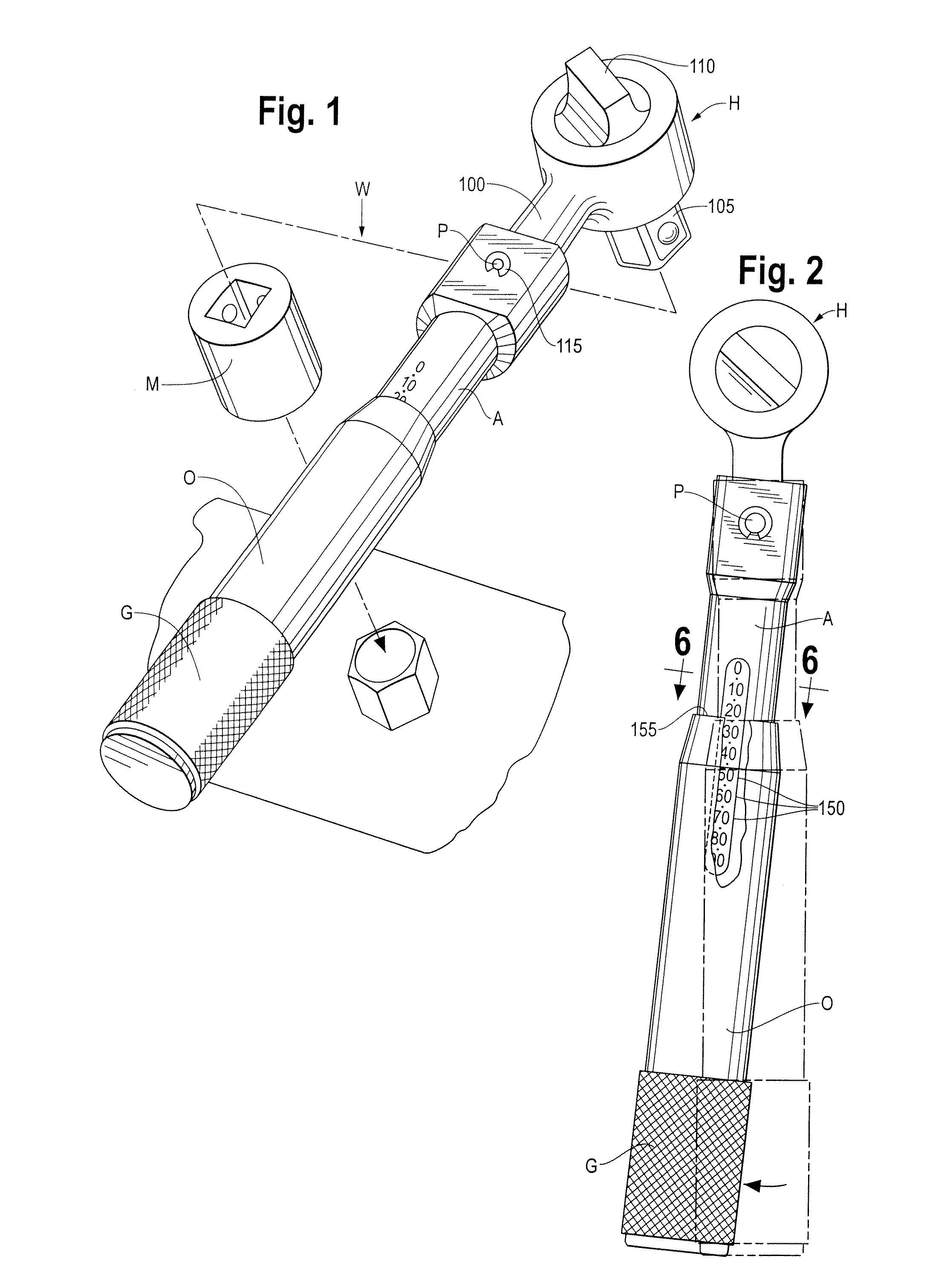 Adjustable click-type torque wrench