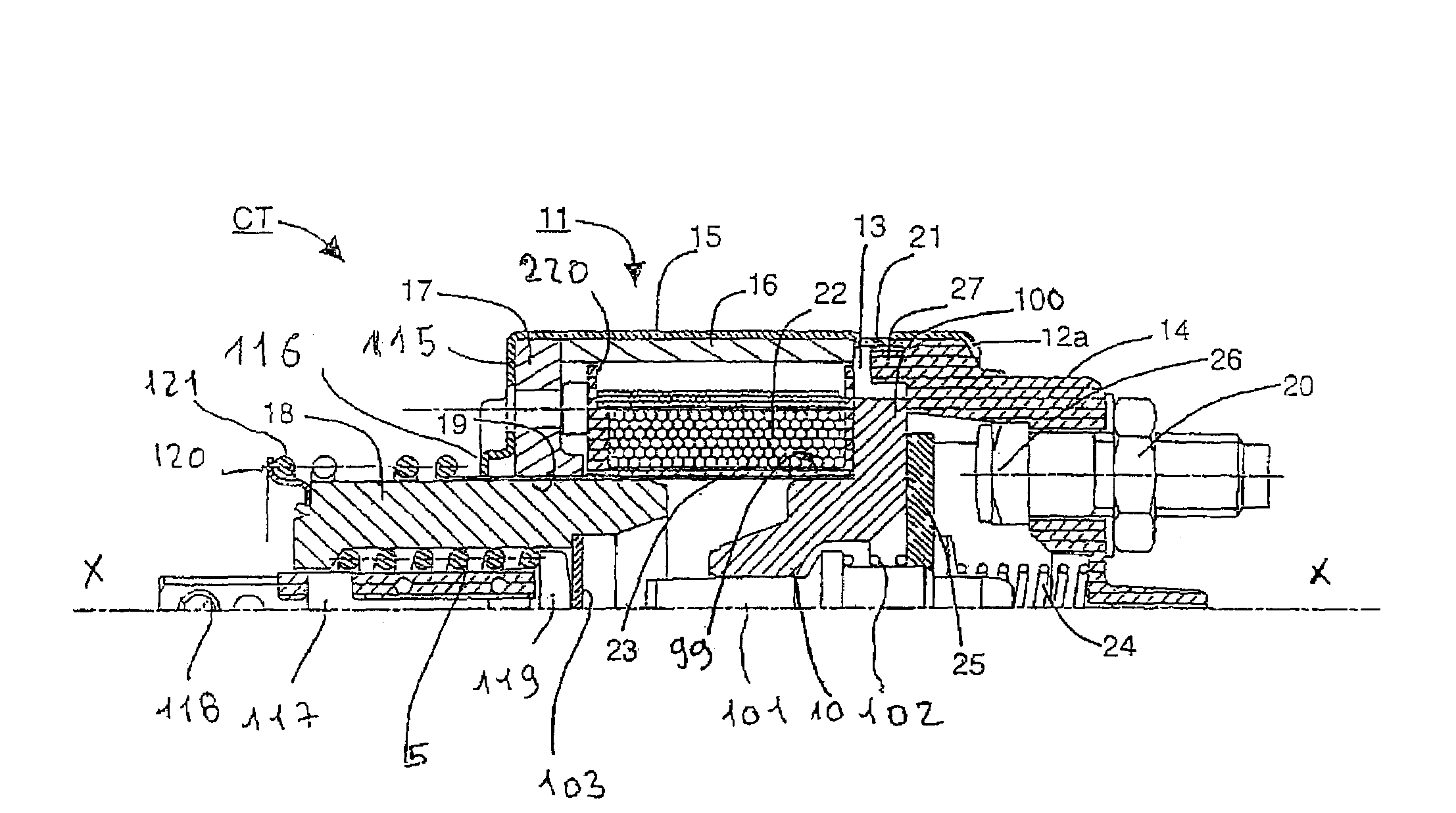 Electromagnetic contractor for controlling an electric starter