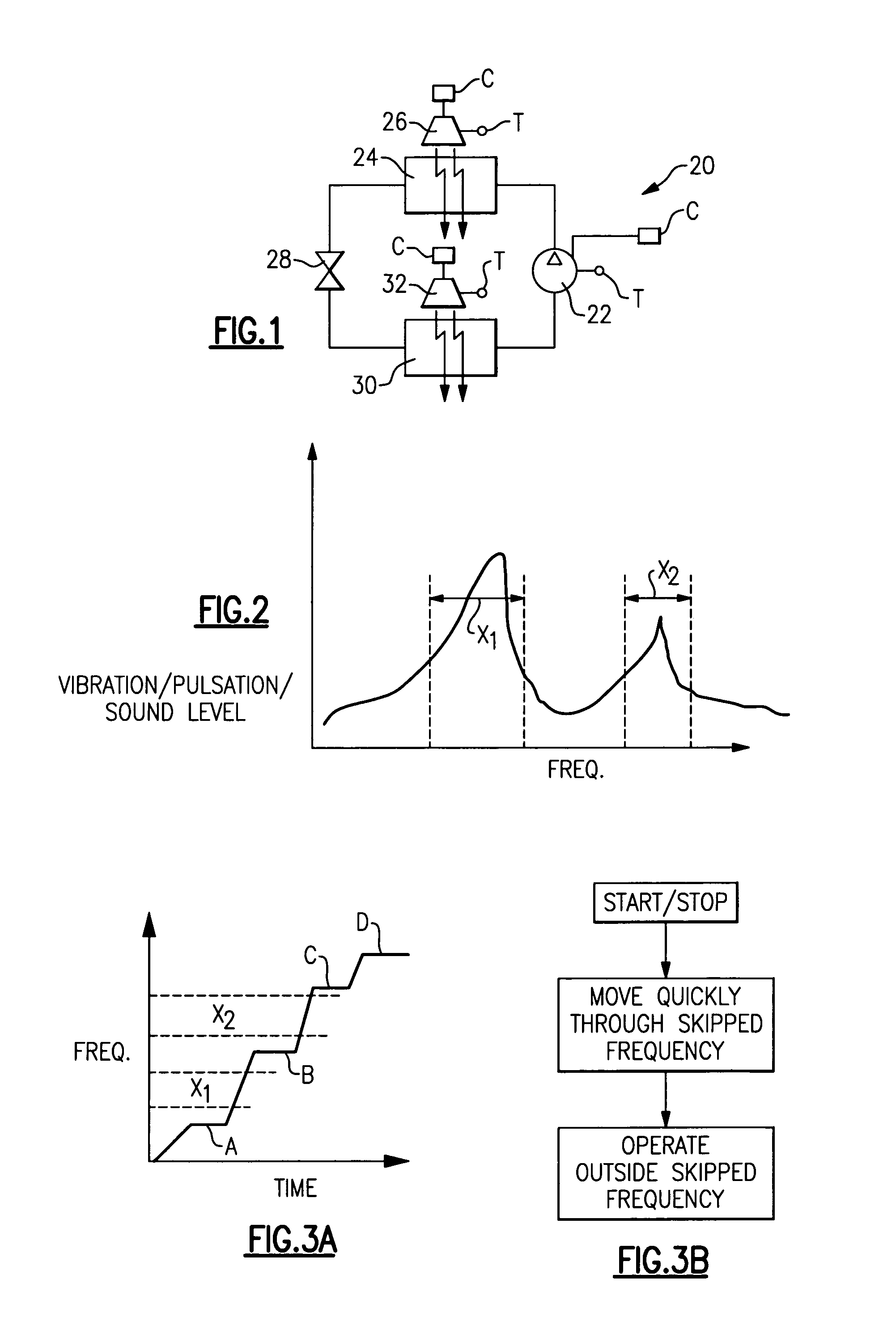 Skipping frequencies for variable speed controls