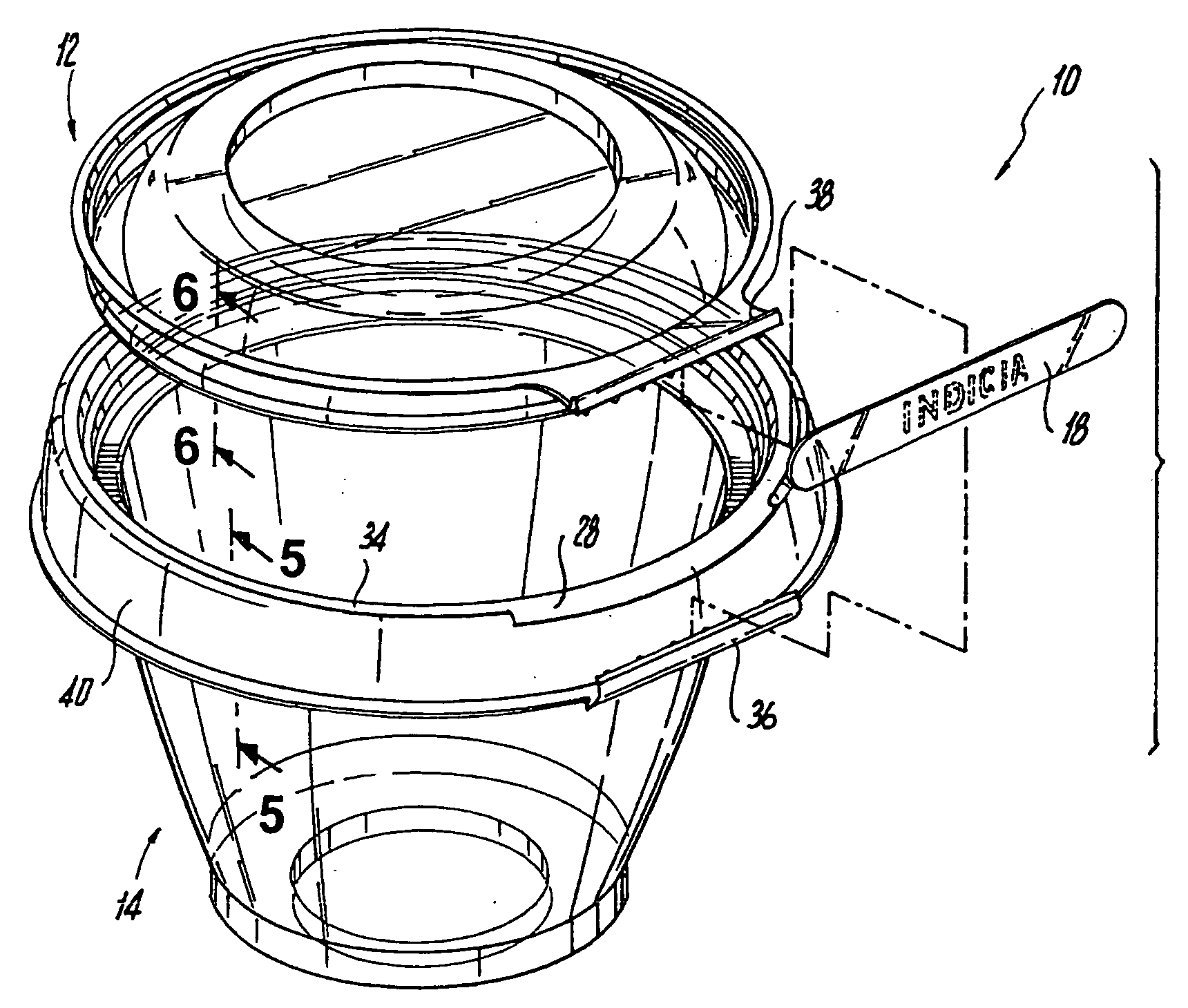 Tamper-resistant container with tamper-evident feature and method of forming the same