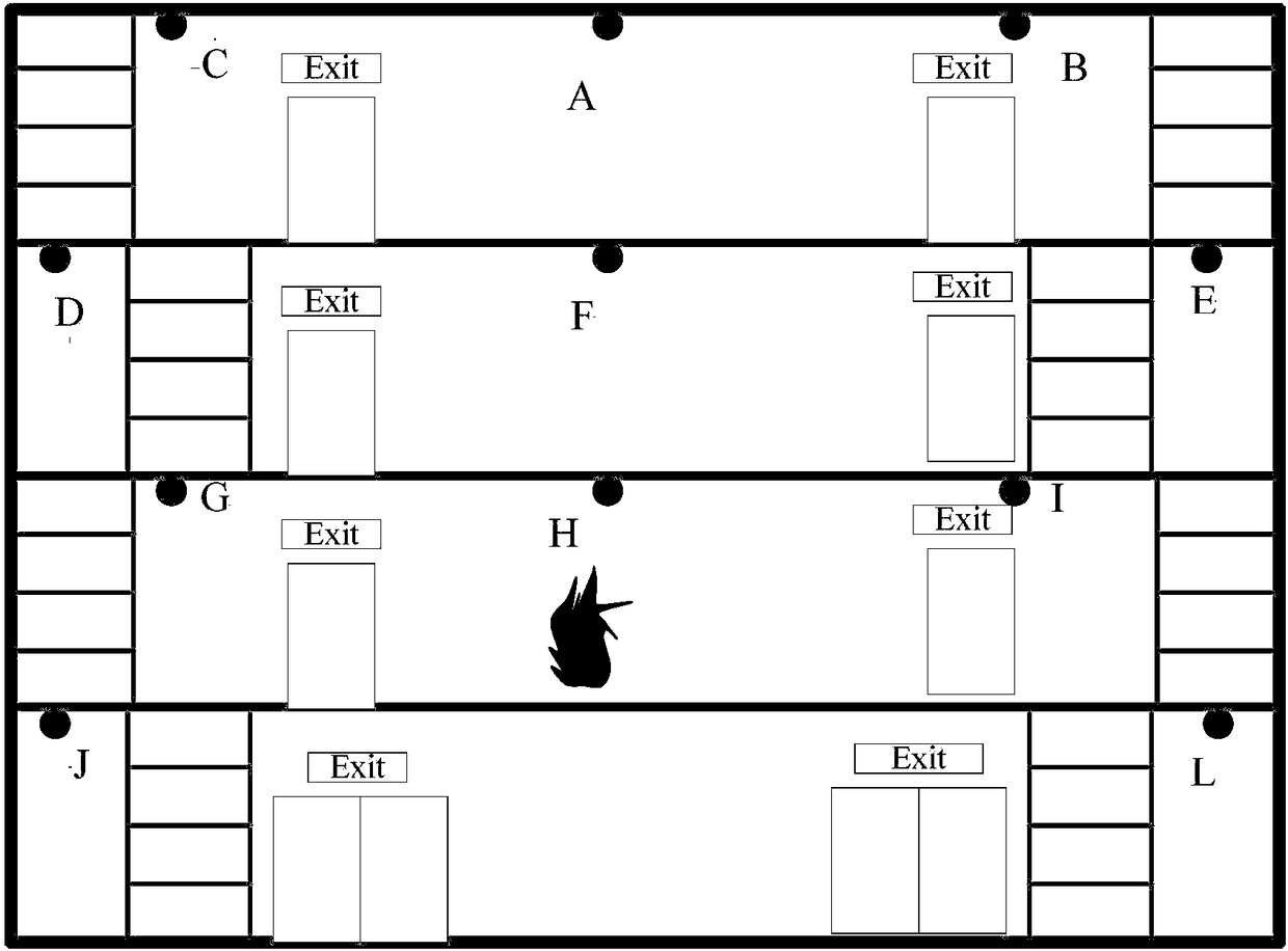 Method, system and electronic terminal for dynamic generation of crowd emergency evacuation route