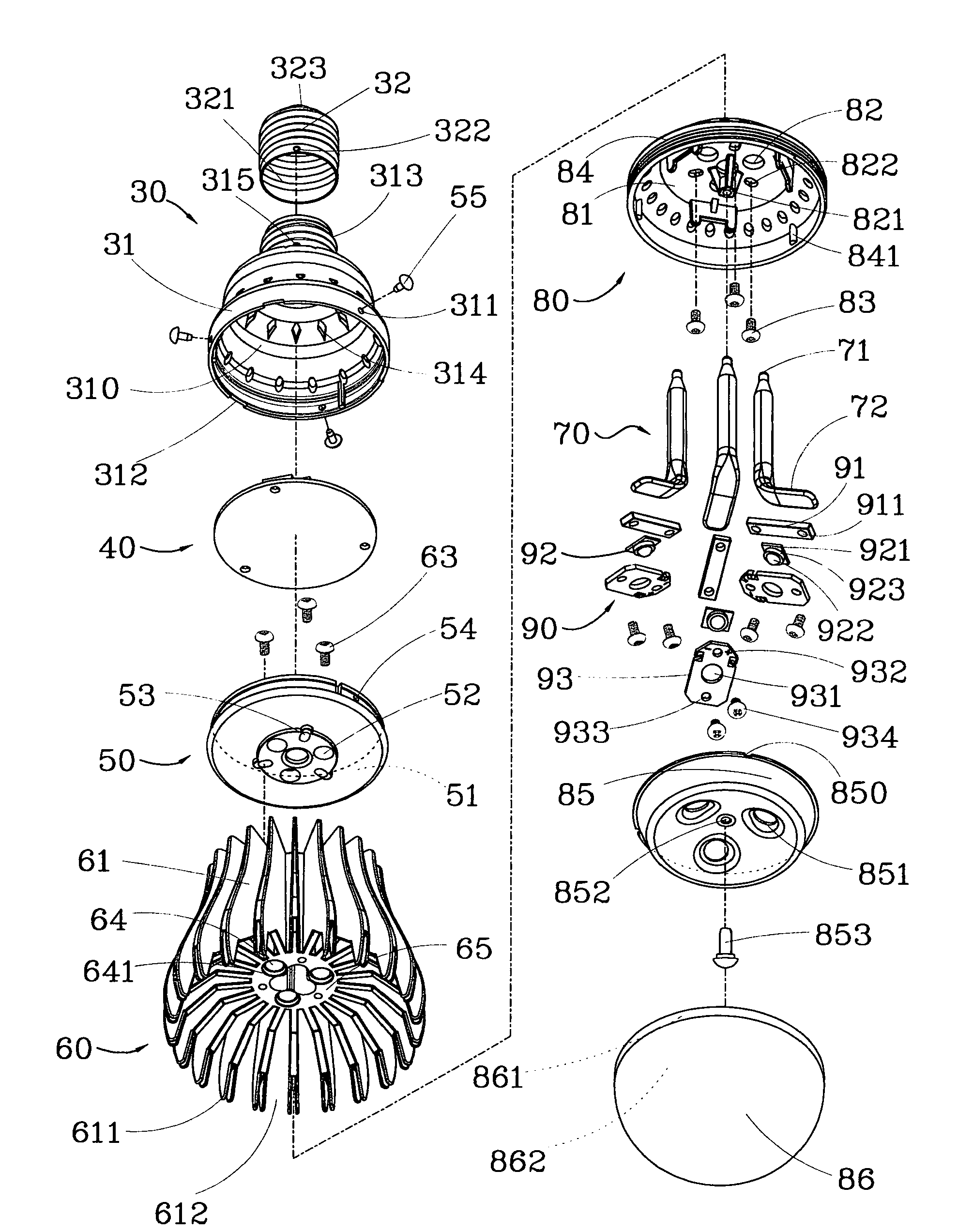 LED lamp bulb structure