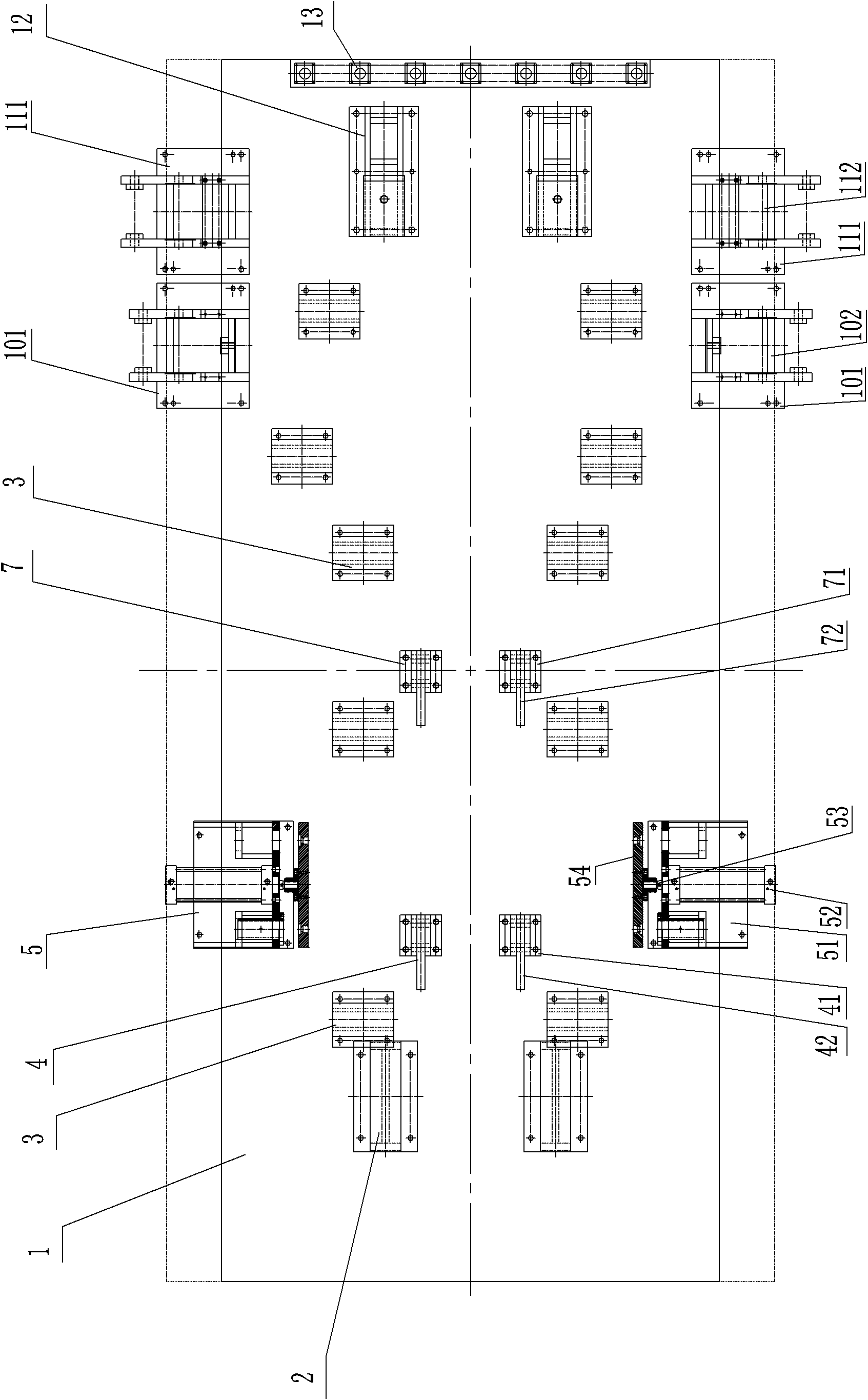 Main platform splicing and constructing pneumatic tool assembly