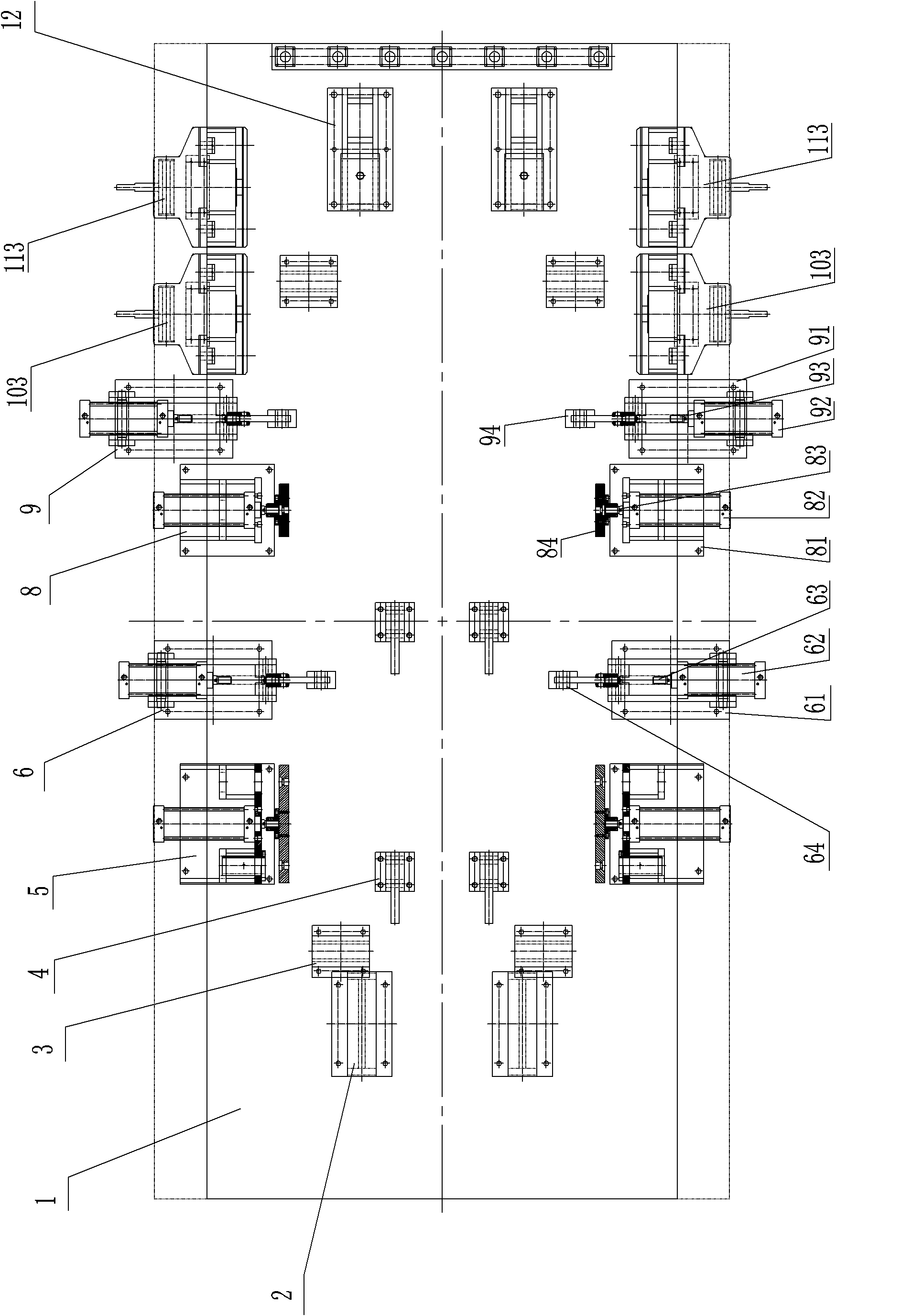 Main platform splicing and constructing pneumatic tool assembly