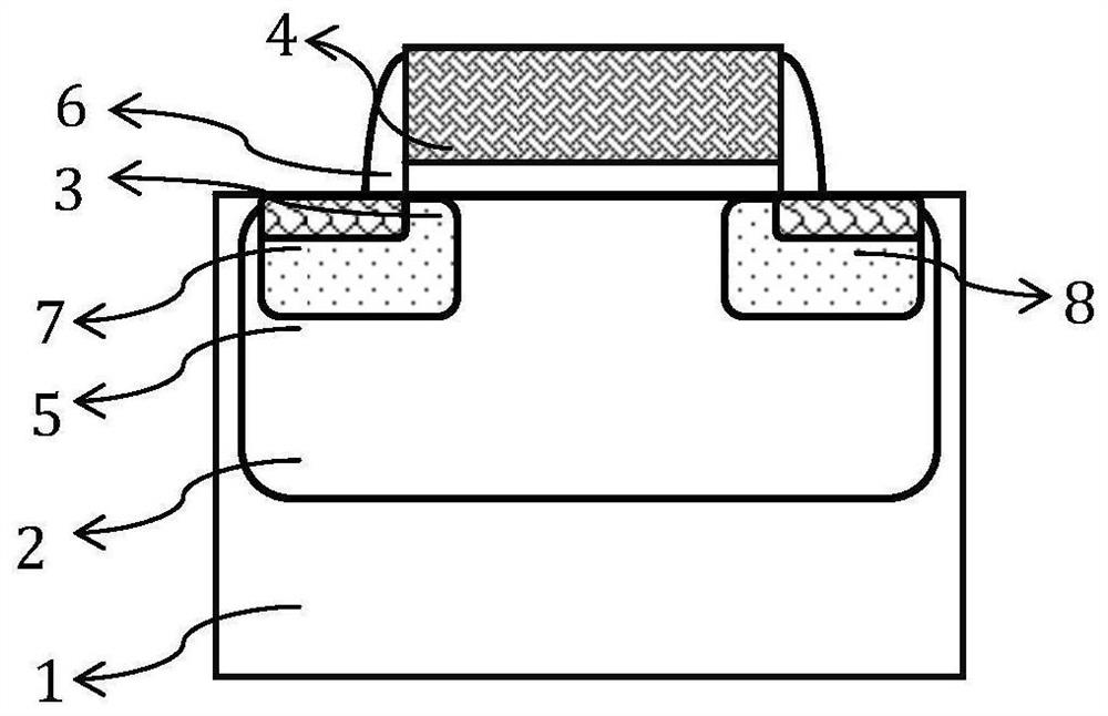 CMOS device in BCD process and manufacturing method thereof