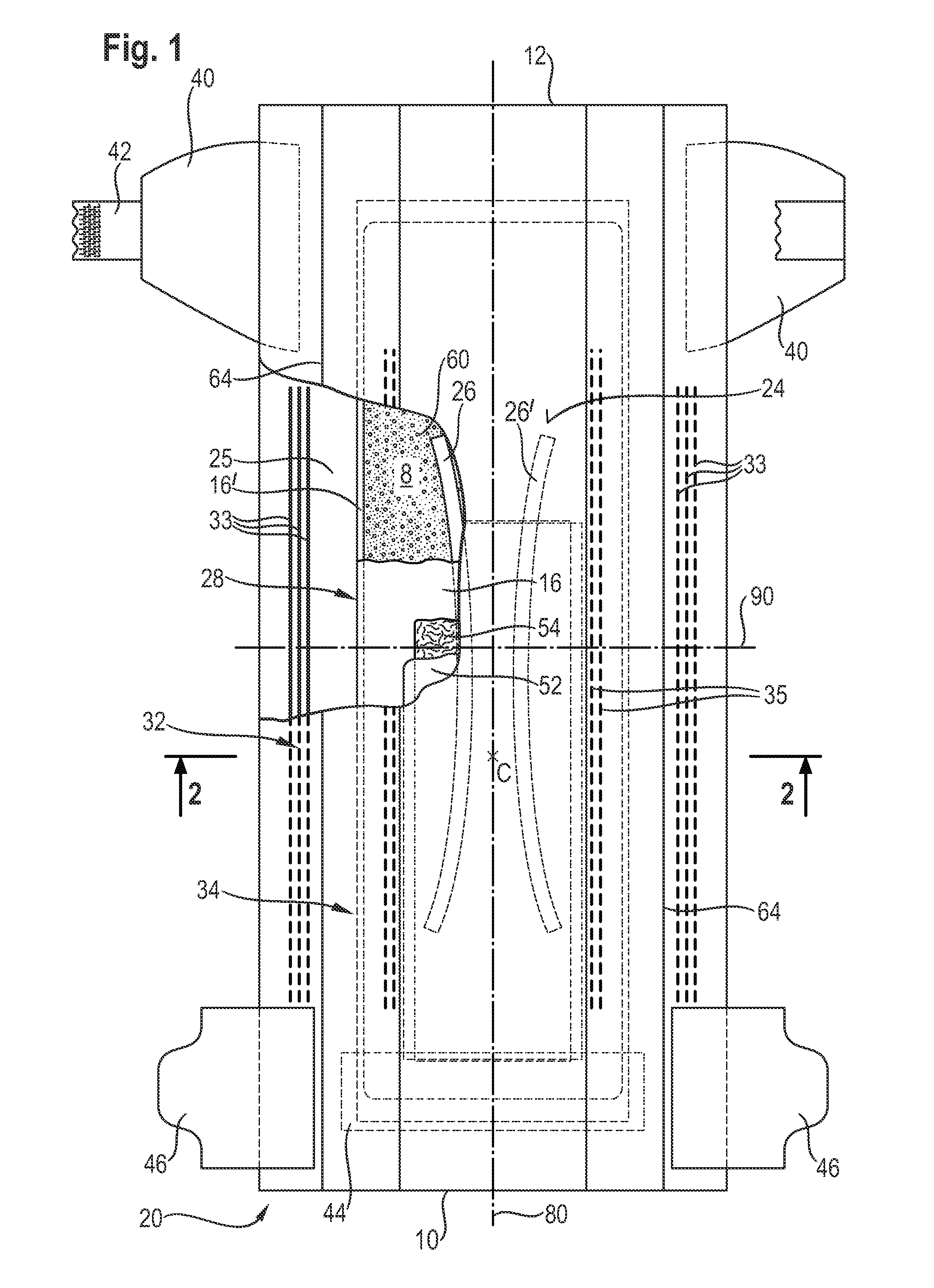 Absorbent core with high superabsorbent material content