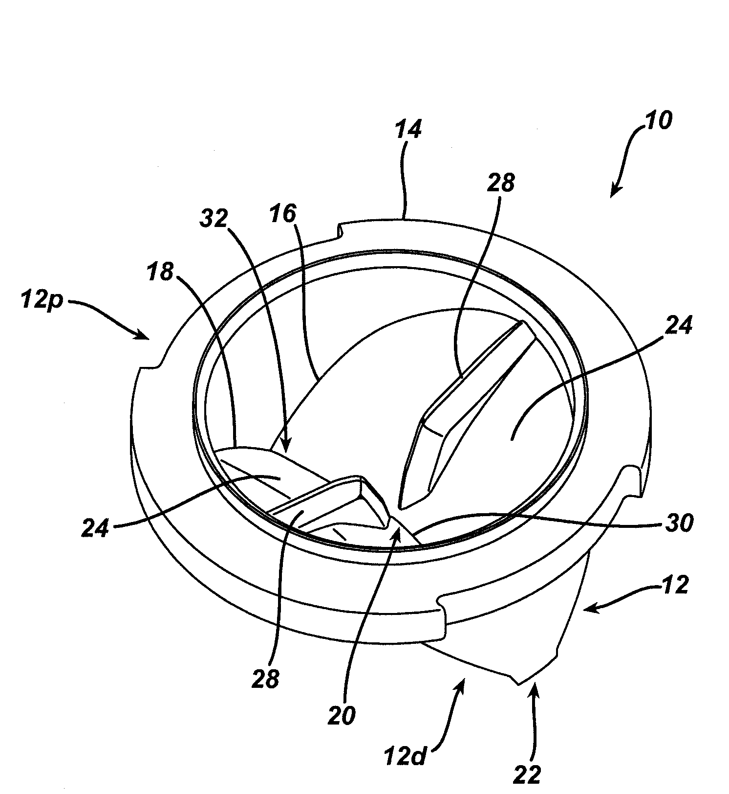 Duckbill seal with fluid drainage feature